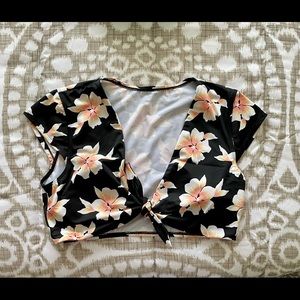 Tie Front Bikini Swimsuit Top